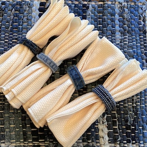 Blue Jean Napkin Rings for Country Wedding Table Decor
