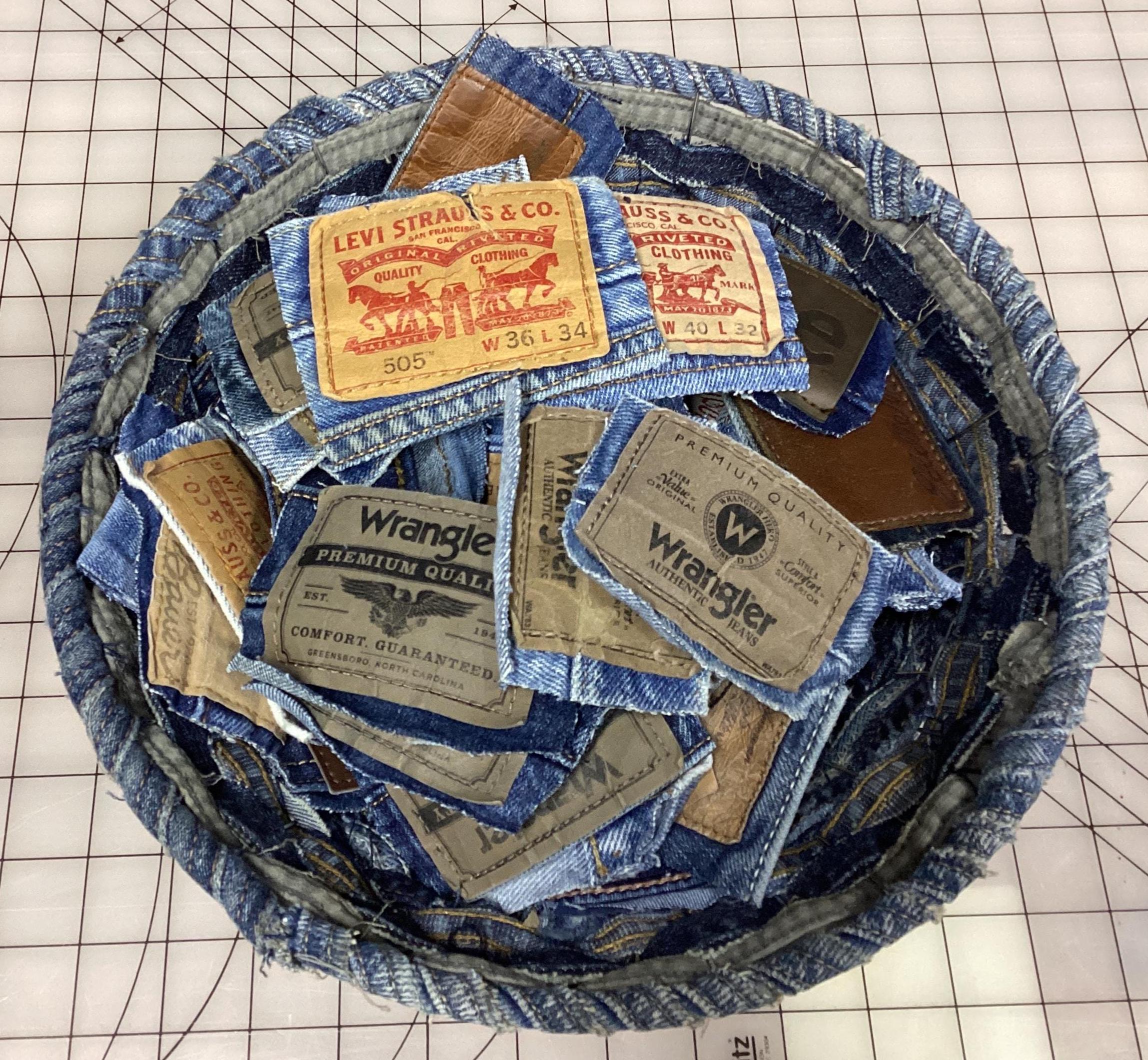 Assorted Denim Waistband Labels - Upcycled Jean Tags for Crafting and ...