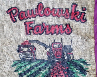 Burlap Sack, Pawlowski Farms, Argyle Minnesota, Farm Scene Graphic