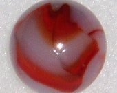 Peltier Flaming Red Zebra, .655 quot 21 32 quot Mint Marble, Free USA Shipping