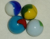 Marbles, Peltier Peerless Patch x 4, Vintage circa 1940 39 s