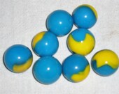 Peltier Marbles, Peerless Patches x 8, Blue Yellow