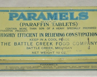 Vintage Tin, Paramels Paraffin Tablets