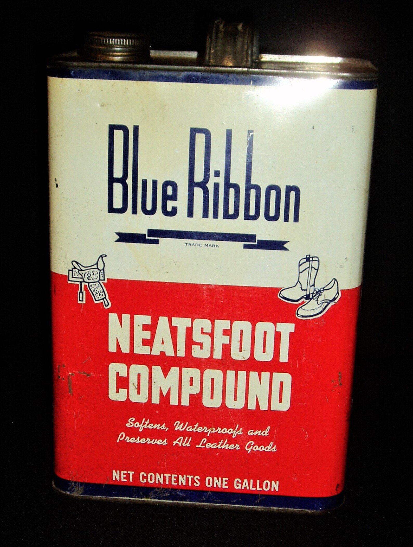 Vintage Tin, Blue Ribbon Neatsfoot Compound - Etsy