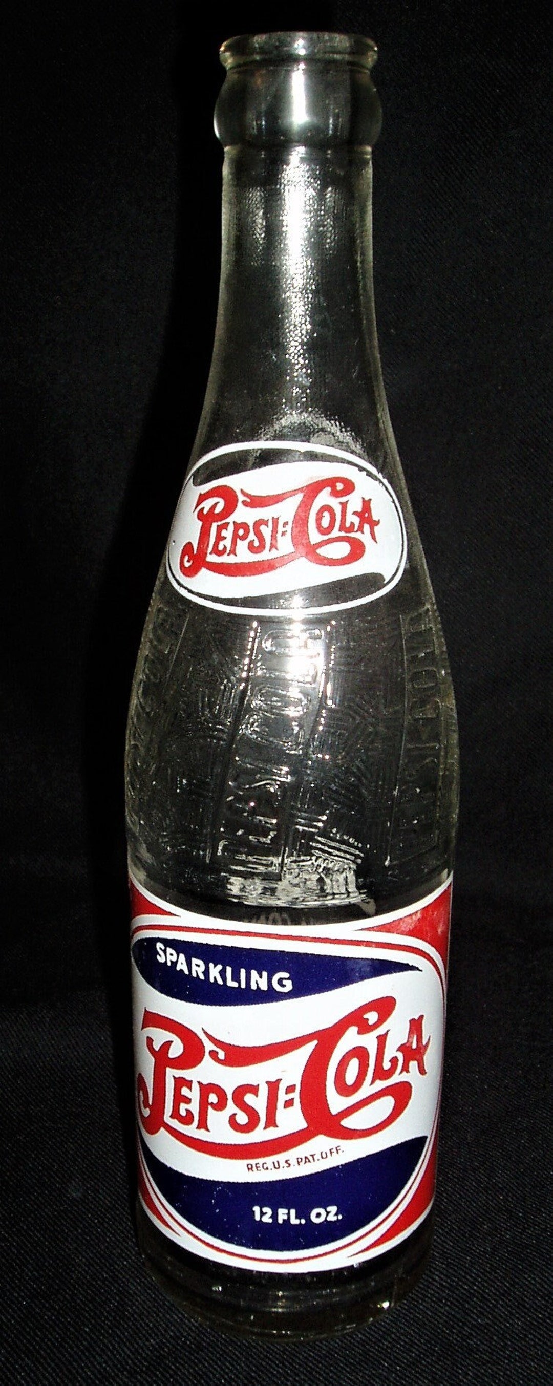 Pepsicola Bottle Oskaloosa Iowa Red White Blue 1940's Etsy Canada