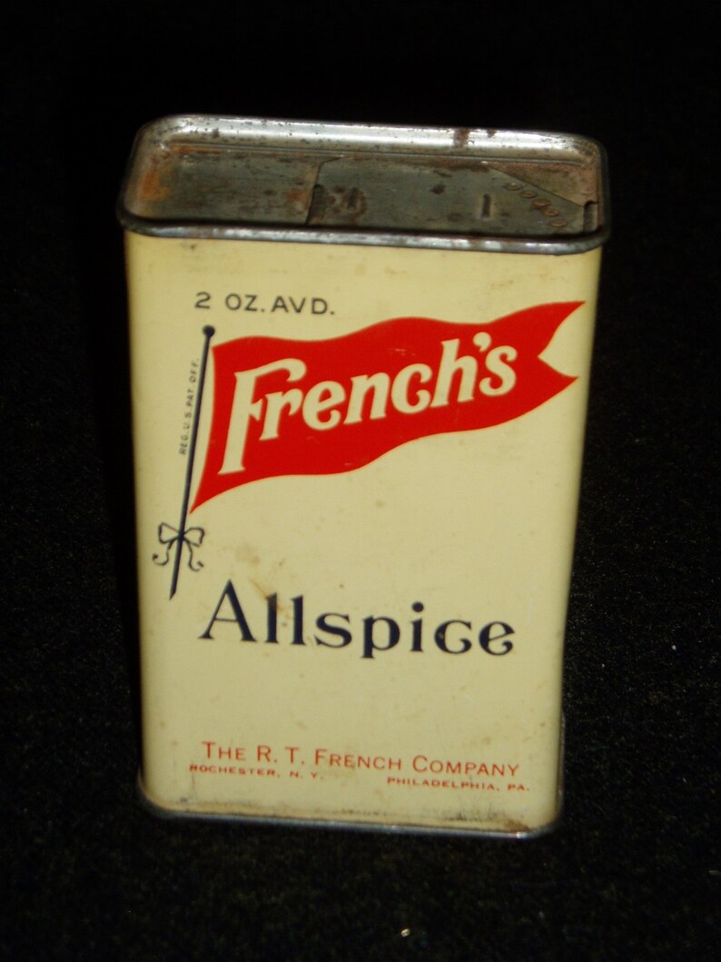 Midcentury Spice Tin French's Allspice 2 Oz. Etsy