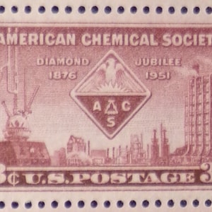 Stamp Sheet, American Chemical Society,  Scott Catalog #1002, 3c Mint Stamps x 50