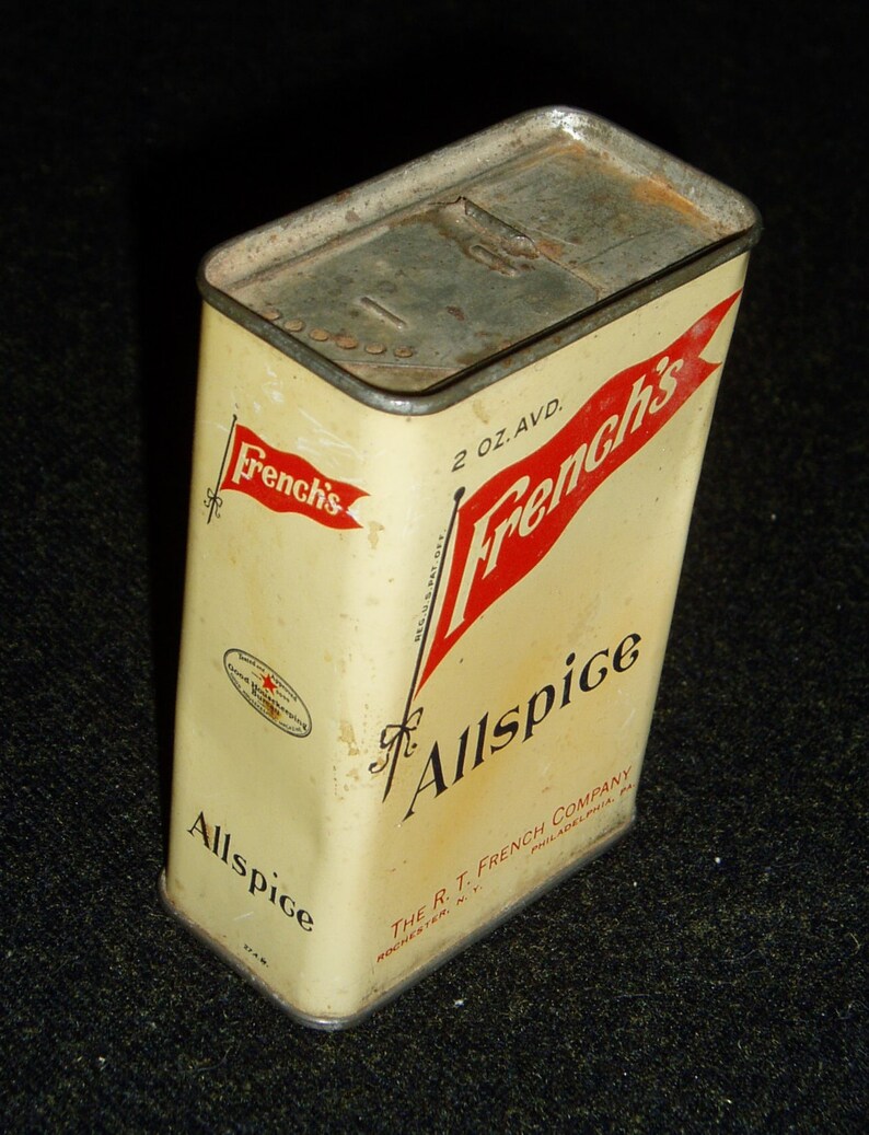 Midcentury Spice Tin French's Allspice 2 Oz. Etsy