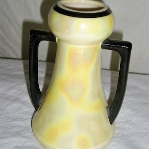 Czech 2-Handled Vase, Porcelain Opalescent Glaze