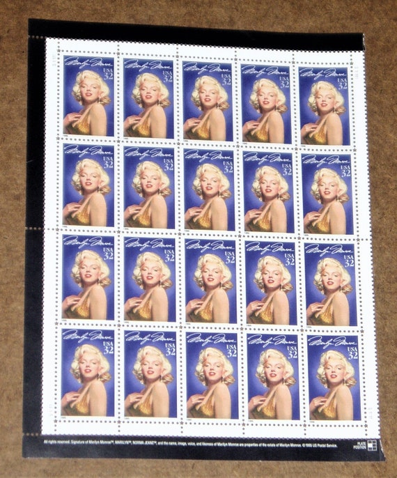 ミント 32 セント部分切手シート、マリリン モンロー、スコット