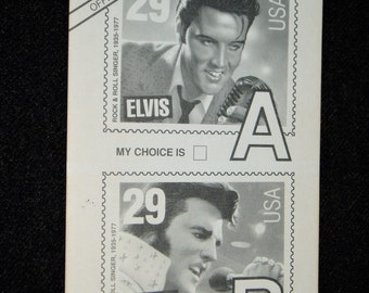 1992 USPS Elvis Ballot Postcard