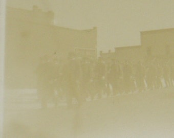 Rare Topic, Antique Cabinet Photo, Military? Funeral Procession, Free USA Shipping