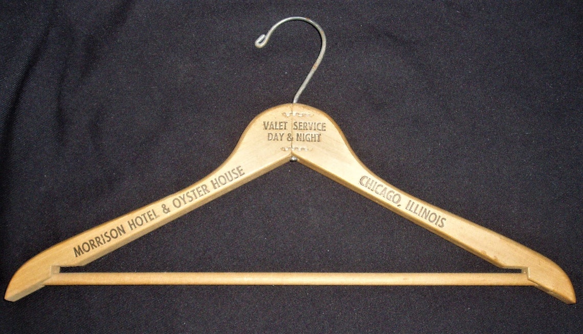 Vintage Wood Hanger Morrison Hotel & Oyster House Etsy