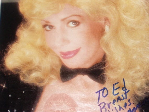 Mature,Nude Photo, Playboy Autograph, Morganna, The Kissing Bandit, 1983.