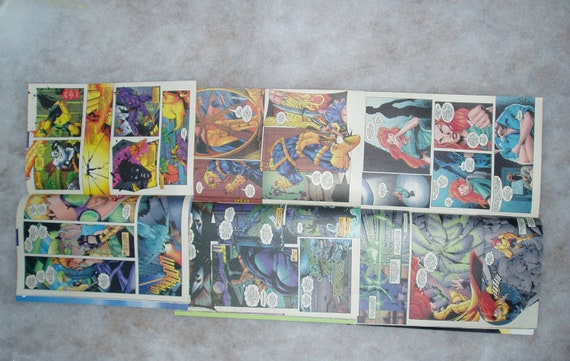 Superhero 16 Comic Book Pages, X-Force, Upcycle, Scrapbooking or Art  Project Supplies