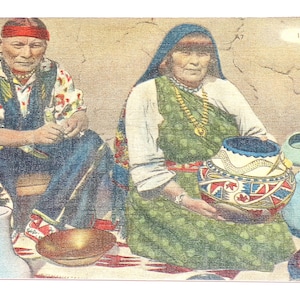 Vintage Postcard, Indian Pottery, American Indian,  Additional Cards Ship Free