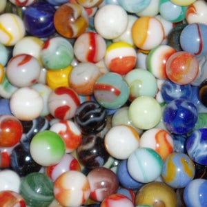 100 Antique Marbles, 1920&#39;s-1950&#39;s,  Peltier, Akro, Vitro, Master, Marble King, Etc.  Potentially Worth Up To Hundreds of Dollars
