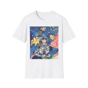 Cosmic Adventure Unisex Softstyle T-Shirt - Space Theme, Casual Wear, Gift for Astronaut Lovers, Starry Night Tee, Comfy Graphic Shirt