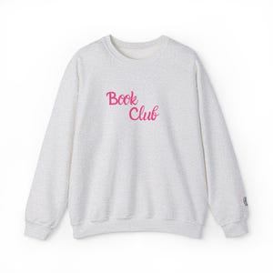 Book Club Crewneck Sweatshirt, Reading Lover Gift, Literary Apparel, Embroidered Bookish Jumper, Novel Enthusiast Pullover