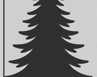 9.2ft Christmas Tree Template when made. Printable trace and Cut Christmas Silhouette Decor Templates / Stencils. PDF