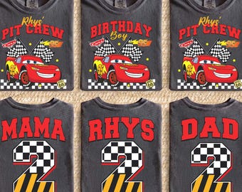 Disney Cars Birthday Shirt, Lightning McQueen Birthday Boy Tee, Pixar Pit Crew Family Matching Gift, Racing Car Birthday Trip