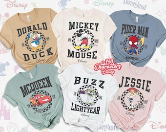 Disney familieshirt met alle personages, Pixar Toy Story Princess Mickey & Friends-T-shirt, inside-out sweatshirt, T-shirt Disneyland Trip
