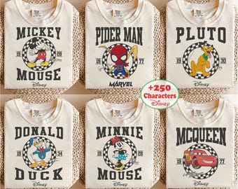 Disney familieshirt met alle personages, Pixar Toy Story Princess Mickey & Friends-T-shirt, Inside Out-shirt, familie T-shirt Disneyland Trip