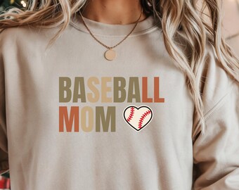 Baseball Mom Shirt, Retro Baseball Sweatshirt, Sports Mama Outfit, Game Day Tee, Baseball Mama Hoodie