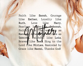 Custom Mama Shirt, Christian Mother's Day Tshirt, Custom Mom Grandma Granny Tee