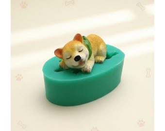 Mini Puppy Shiba Inu Silicone Mold | Candle, Soap, Resin, Fondant & Craft Mold