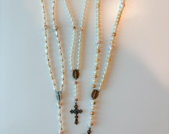 Faded Vintage Miraculous Medal Rosary