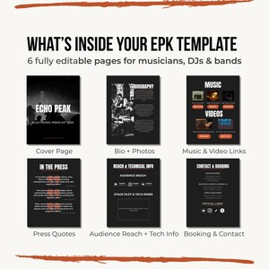 Canva EPK Template for Musicians – Editable Press Kit (PDF) image 2