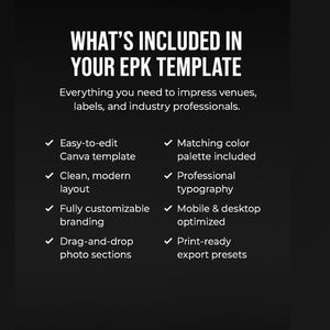 Canva EPK Template for Musicians – Editable Press Kit (PDF) image 6
