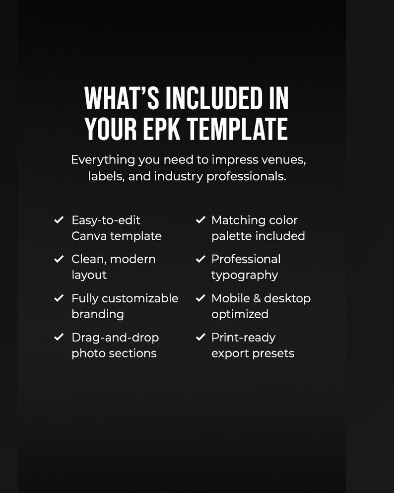 Canva EPK Template for Musicians – Editable Press Kit (PDF) image 6