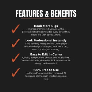 Canva EPK Template for Musicians – Editable Press Kit (PDF) image 8