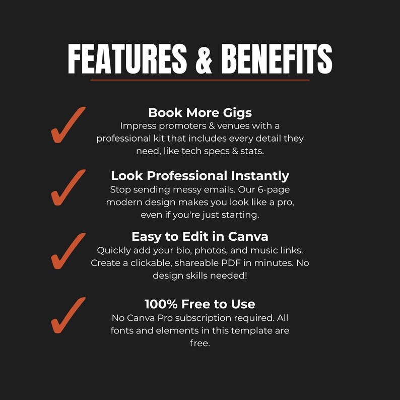 Canva EPK Template for Musicians – Editable Press Kit (PDF) image 8