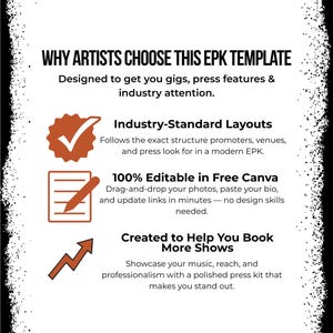 Canva EPK Template for Musicians – Editable Press Kit (PDF) image 3