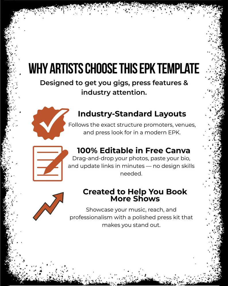 Canva EPK Template for Musicians – Editable Press Kit (PDF) image 3