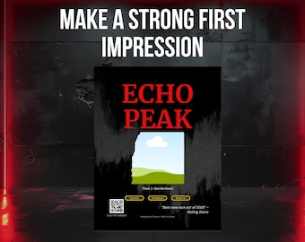 Band EPK One Sheet Canva Template - Editable Indie Rock Press Kit