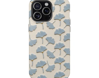 Blue Ginkgo Phone Cover | Magnetic Impact-Resistant Case