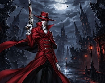 Hellsing Ultimate Anime - Alucard Poster | Anime Wall Art | Gothic Manga Decor (Digital Download)