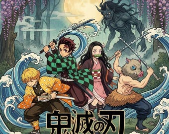 Demon Slayer Anime Poster – Kimetsu no Yaiba Wall Art (Digital Download)