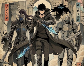 Solo Leveling Poster | Sung Jin-Woo Anime Wall Art, Birhtday or Christmas Gift (Digital Download)
