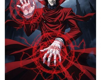 Hellsing Ultimate Anime - Alucard Poster | Manga Wall Art | Gothic Decor (Digital Download)