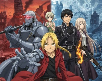 Fullmetal Alchemist Anime Poster: Brotherhood, Christmas Gift (Digital Download)