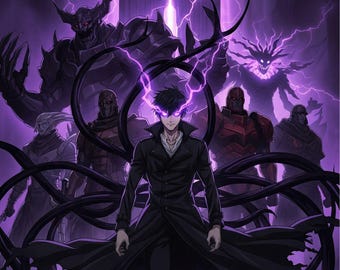 Solo Leveling Poster | Sung Jin-Woo Anime Wall Art, Birhtday or Christmas Gift (Digital Download)