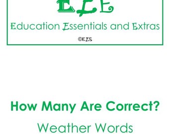 How Many Are Correct? - Weather Words