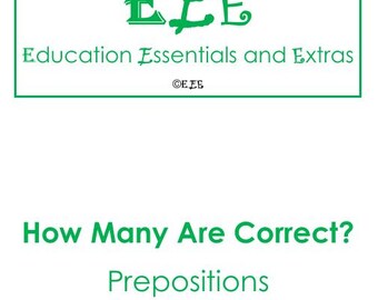 How Many Are Correct? - Prepositions
