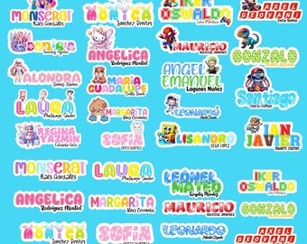 School labels kit #3 editable in Canva silhouette back to school | School Labels | Back to School Stickers