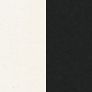 Kaufman Kona Cotton,By The Half Yard, BLACK 1019, NATURAL 1242, Oeko-Tex Certified